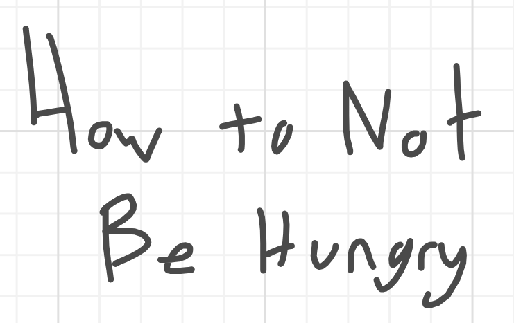 How to Not Be Hungry